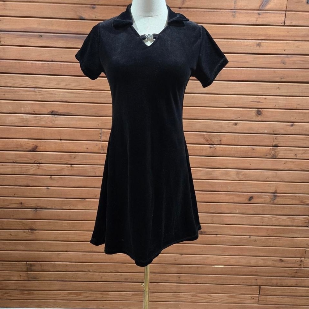 Y2K Womens Velvet Goth Mini Dress Witchy Grunge The Craft